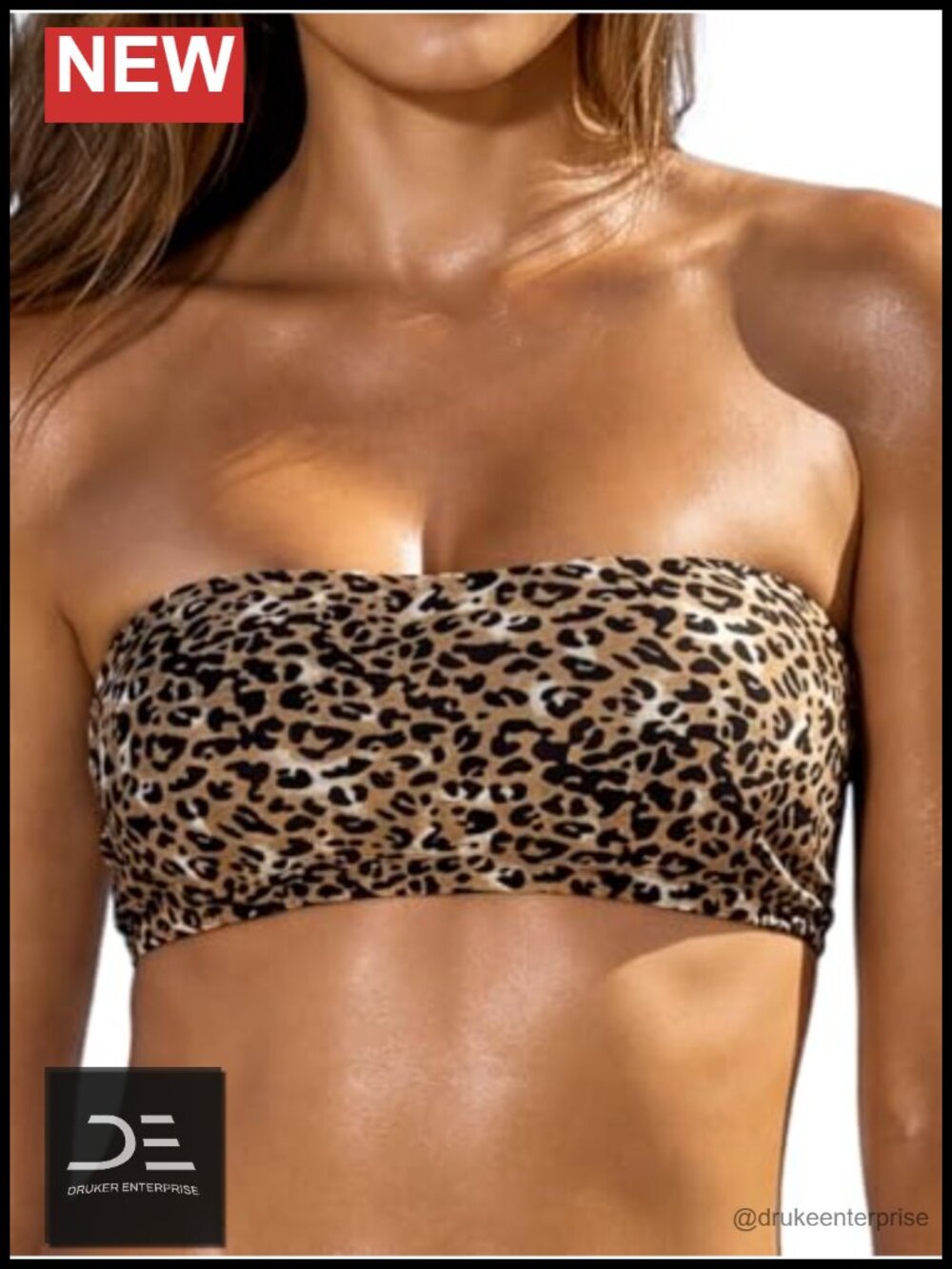 Strapless Bandeau Bikini Top with Adjustable Tie Back